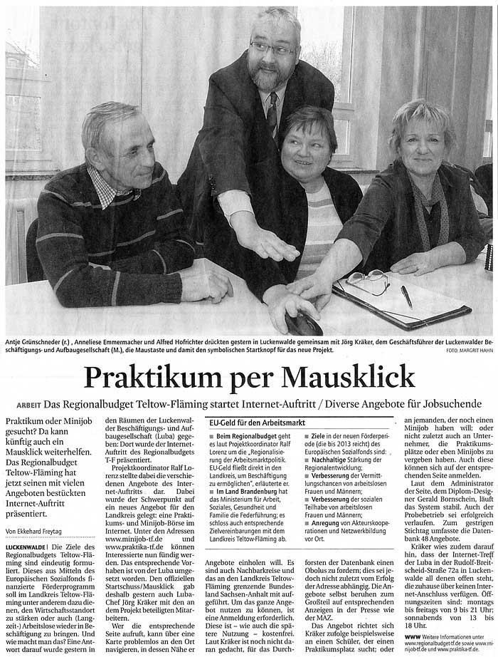 MAZ-Artikel 10. April 2008